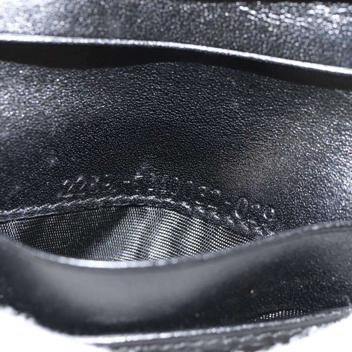 FENDI Zucchino Canvas Compact Wallet Black Auth am9790A