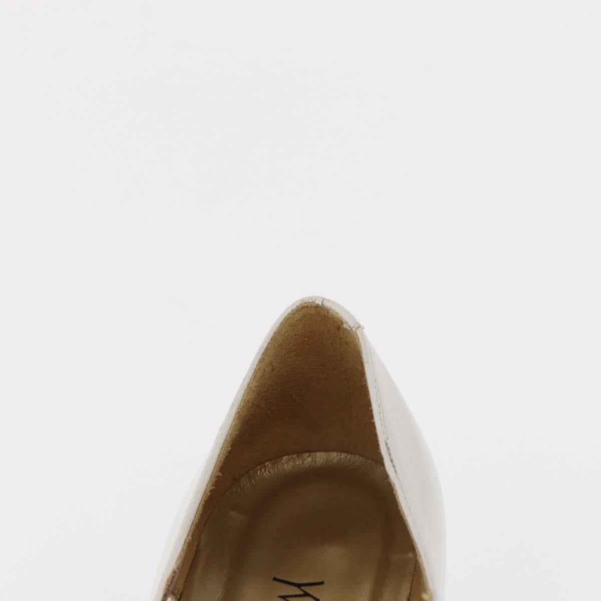 Salvatore Ferragamo Pumps Shoes Leather 35 White Auth am9795