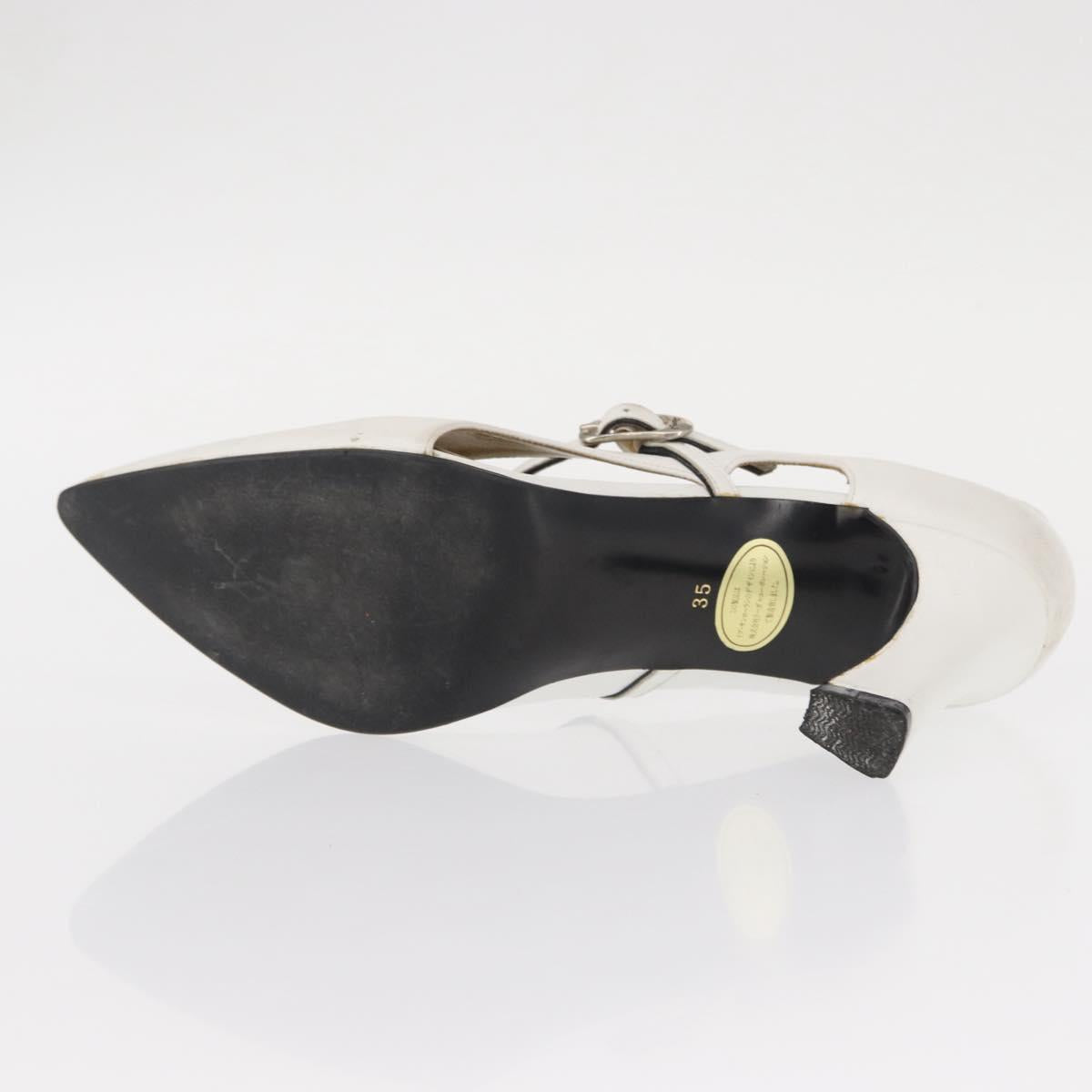 Salvatore Ferragamo Pumps Shoes Leather 35 White Auth am9795