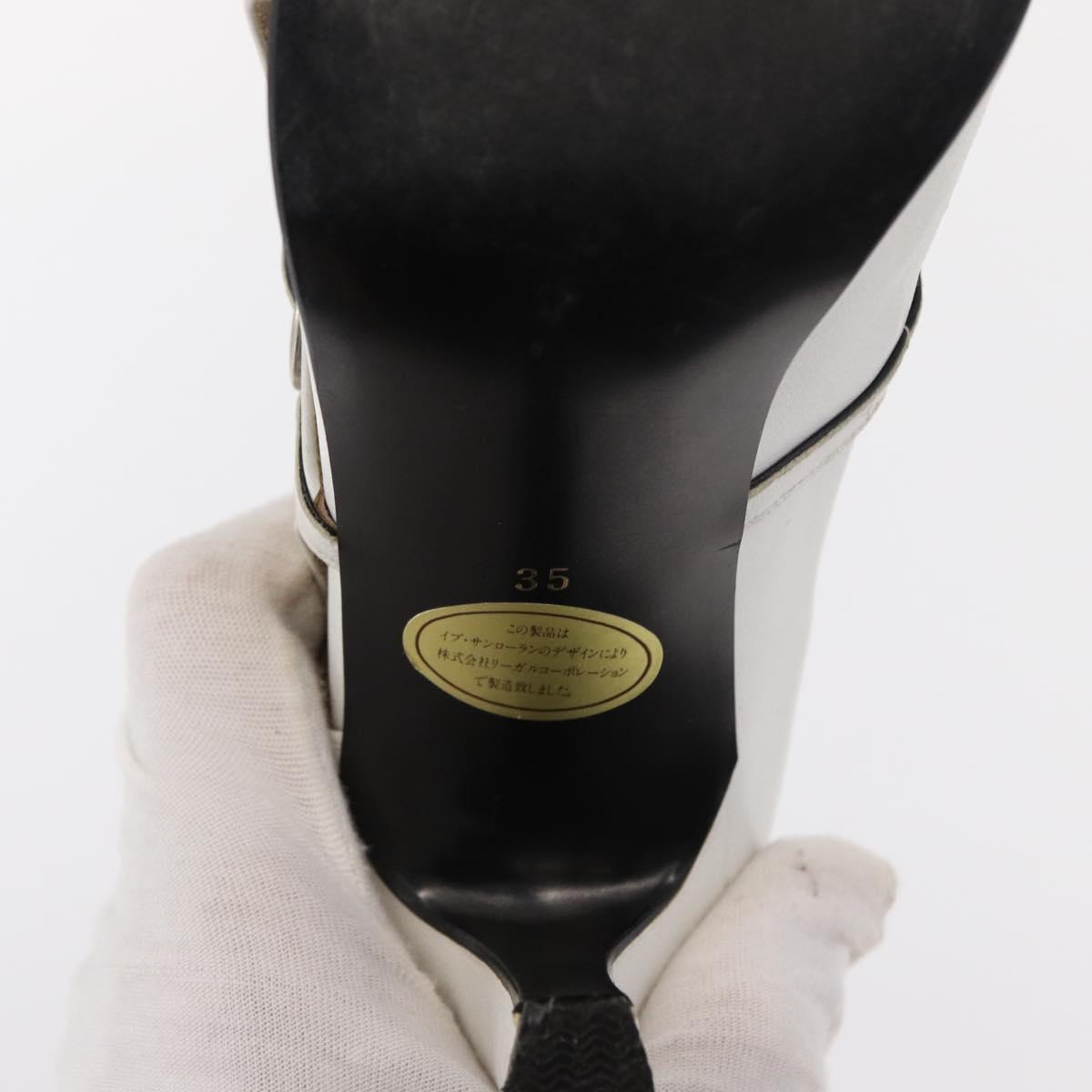 Salvatore Ferragamo Pumps Shoes Leather 35 White Auth am9795