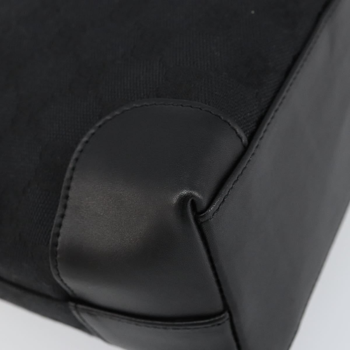 GUCCI GG Canvas Tote Bag Black Silver 33890 Auth am9800