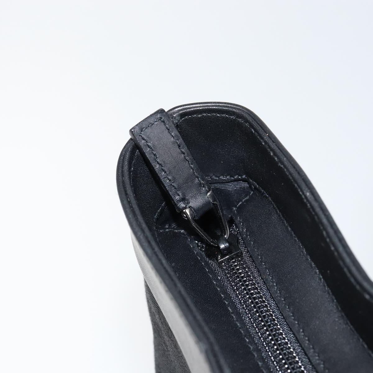 GUCCI GG Canvas Tote Bag Black Silver 33890 Auth am9800