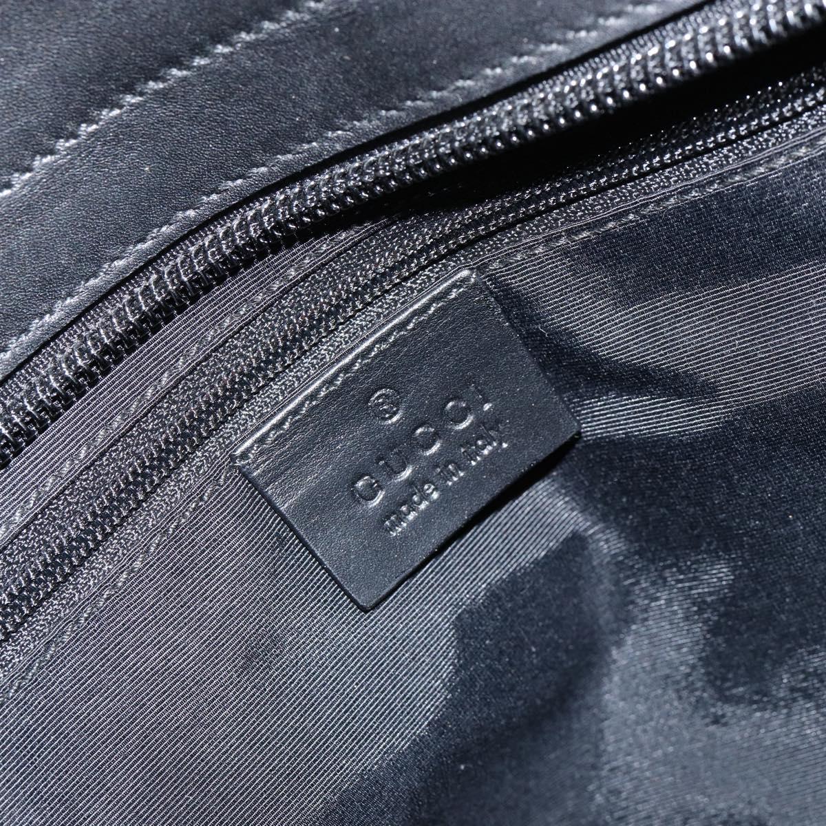 GUCCI GG Canvas Tote Bag Black Silver 33890 Auth am9800