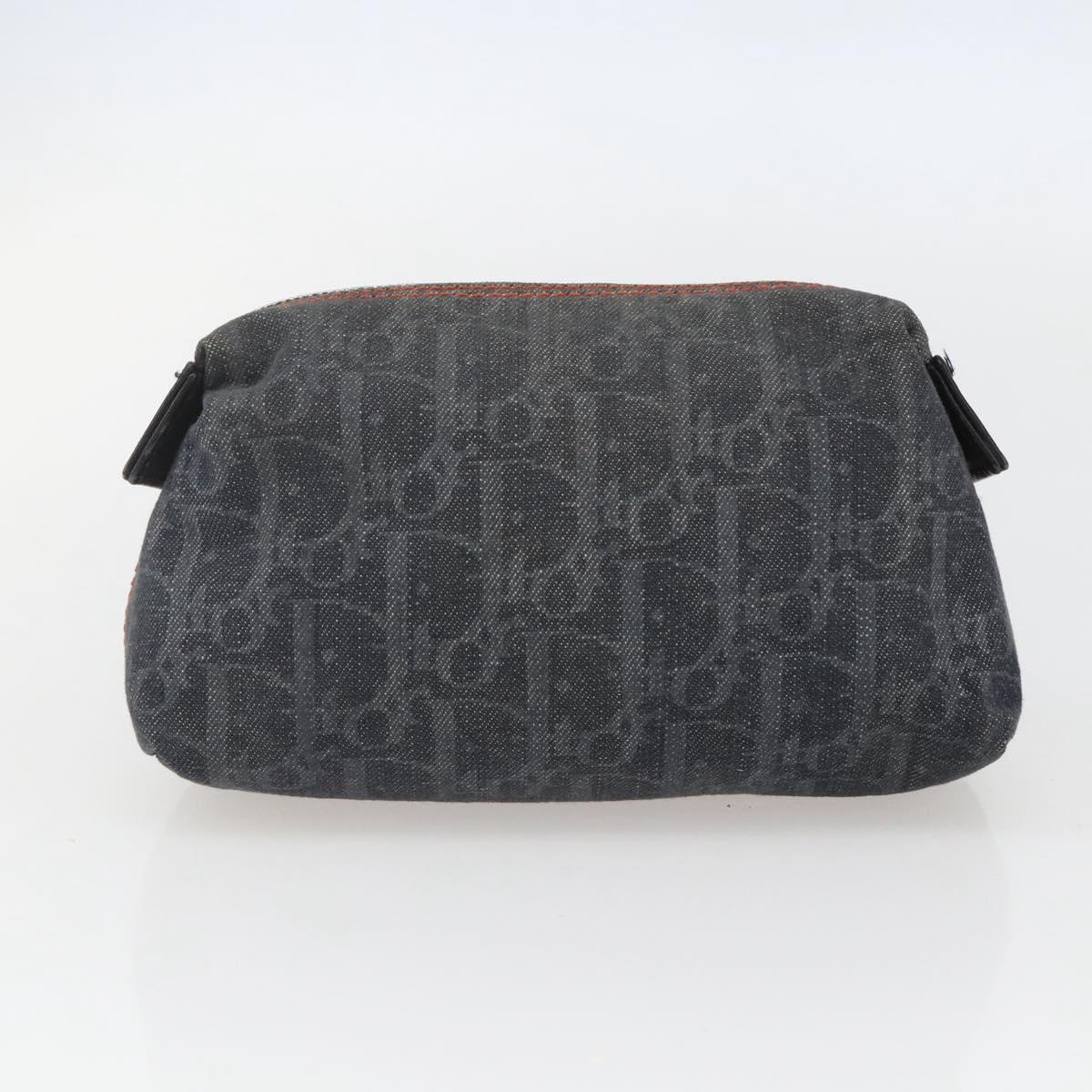 Christian Dior Trotter Canvas Wallet PVC Canvas 2 Set Black Navy Auth am9813