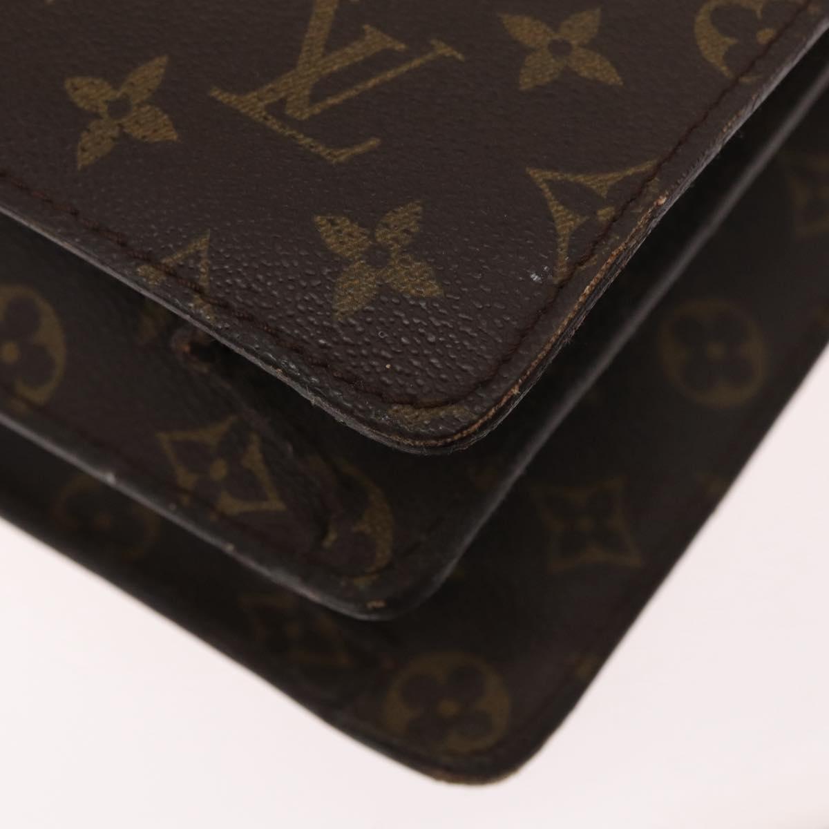 LOUIS VUITTON Monogram Serviette Fermoir Business Bag Vintage M53305 Auth am9816