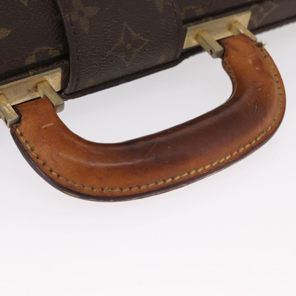 LOUIS VUITTON Monogram Serviette Fermoir Business Bag Vintage M53305 Auth am9816