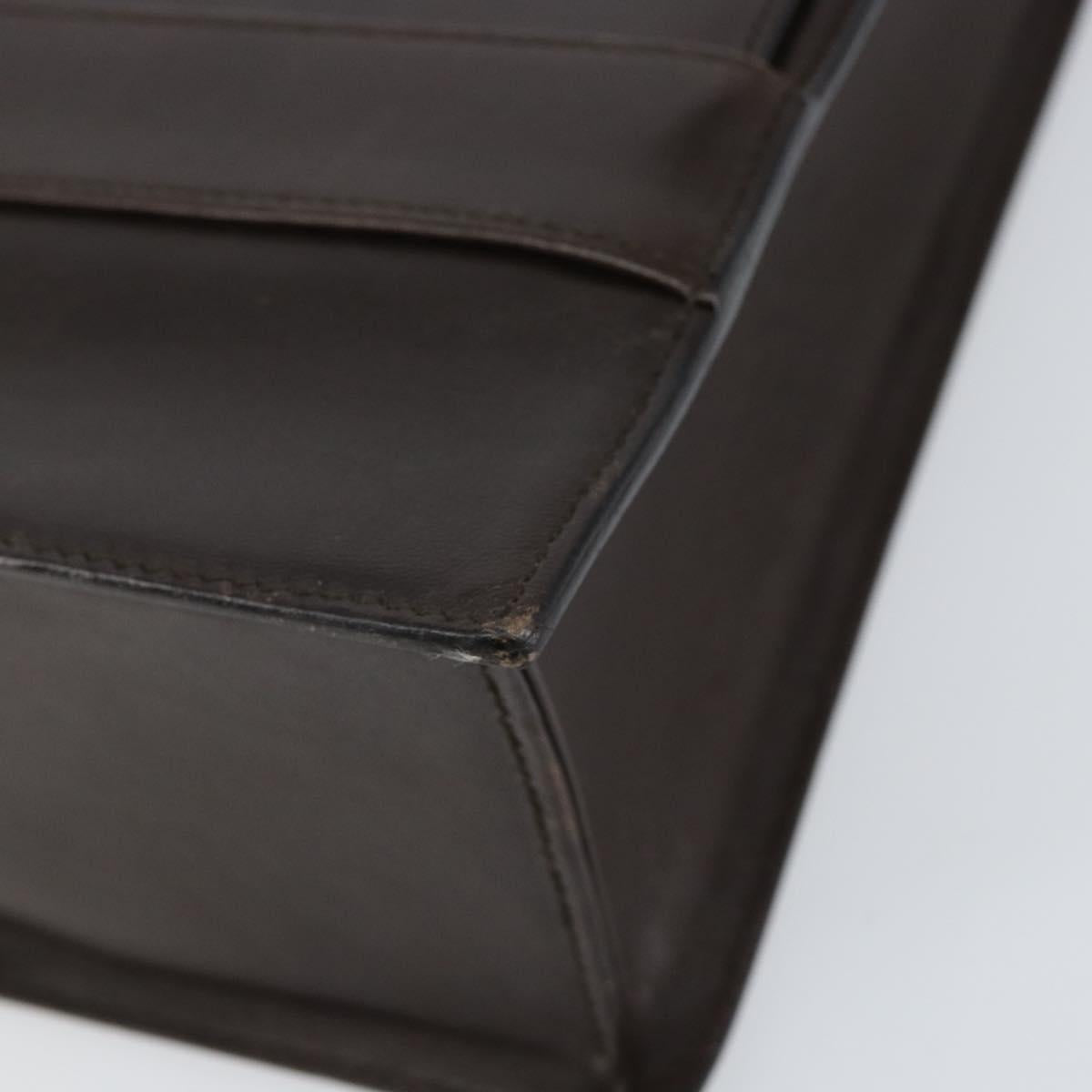 GUCCI Shoulder Bag Leather Brown Gold 001 1274 1874 Auth am9820