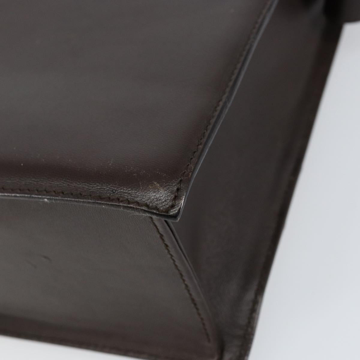 GUCCI Shoulder Bag Leather Brown Gold 001 1274 1874 Auth am9820