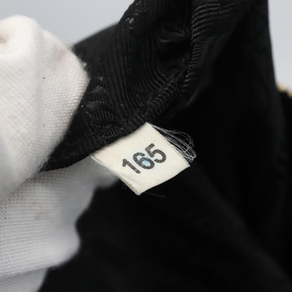 PRADA Hand Bag Enamel Black Gold Auth am9823