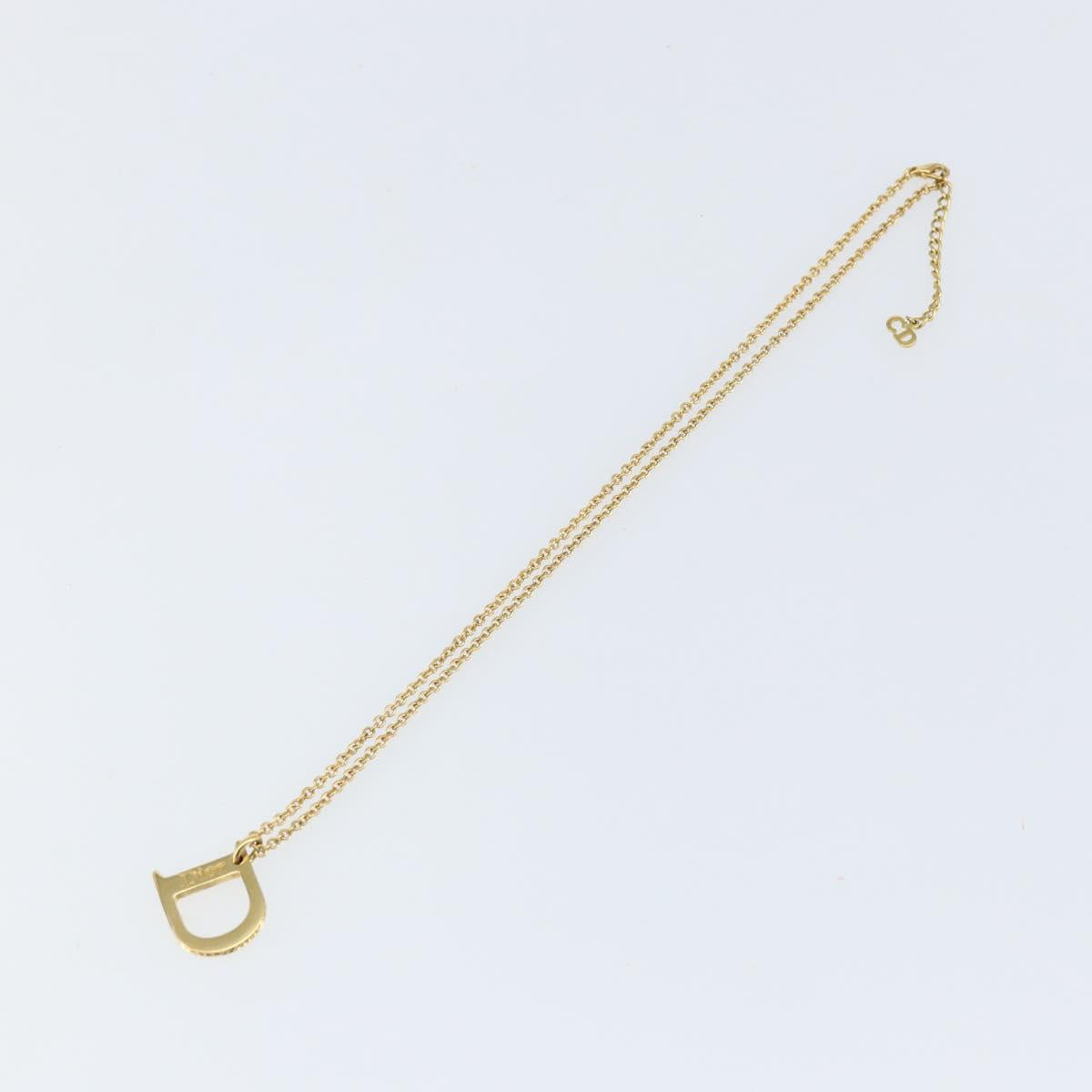 Christian Dior Necklace metal Gold Auth am9827V