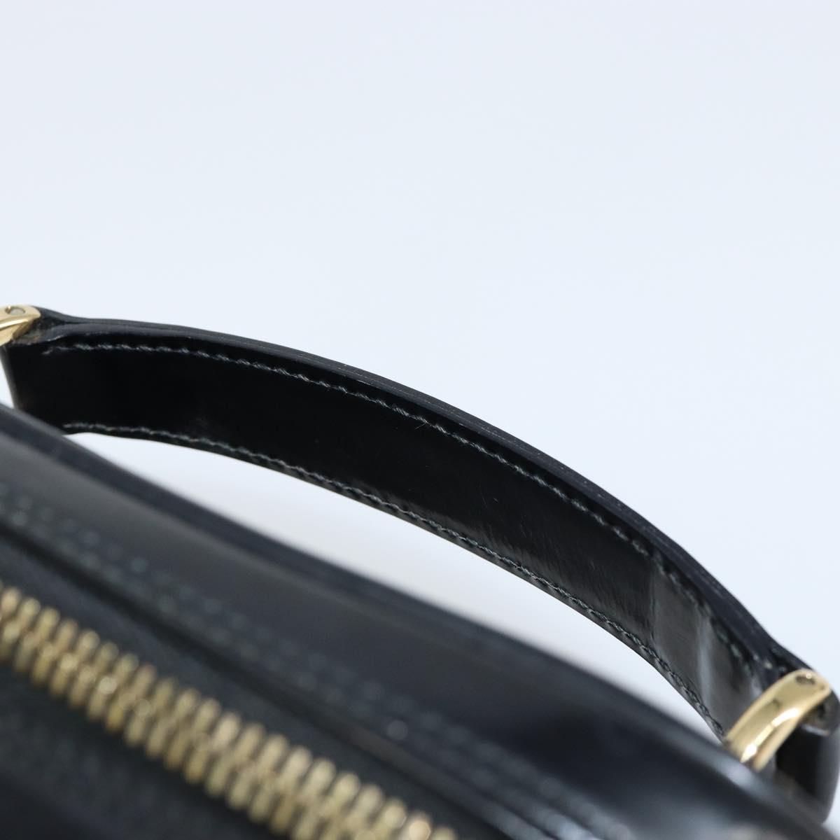 GUCCI Bamboo Vanity Hand Bag Nylon Black Gold 032 1956 0151 Auth am9840