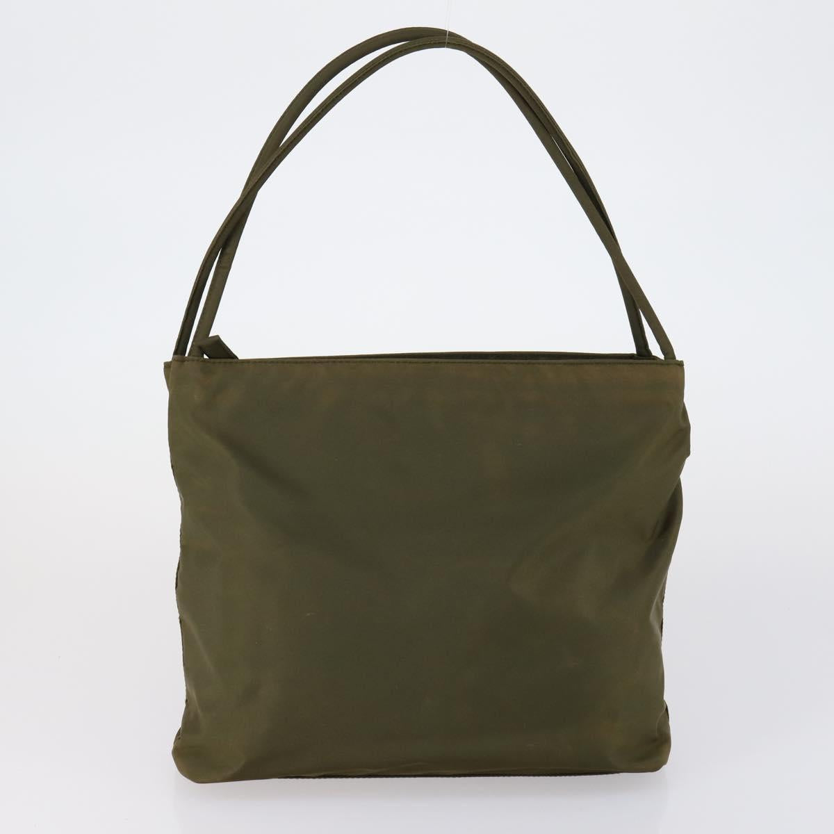 PRADA Hand Bag Nylon 2 Set Green Light Blue Auth am9845