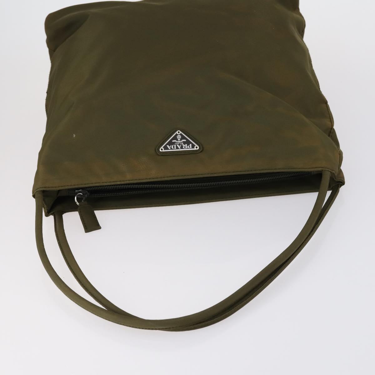 PRADA Hand Bag Nylon 2 Set Green Light Blue Auth am9845
