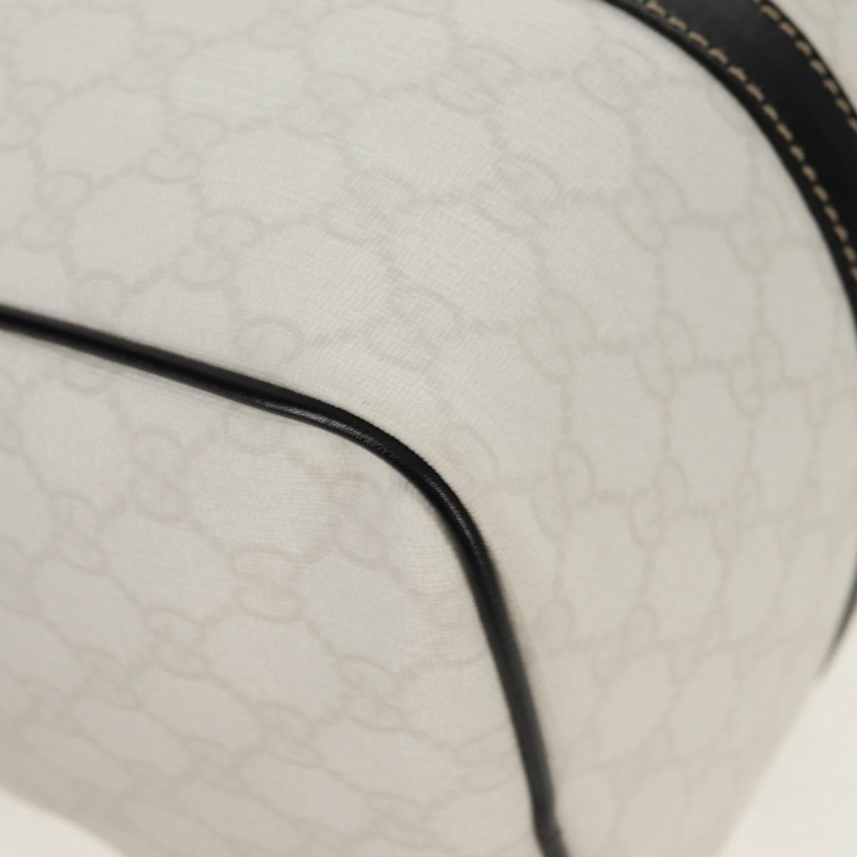 GUCCI GG Supreme Boston Bag PVC White Gold 193603 Auth am9846V