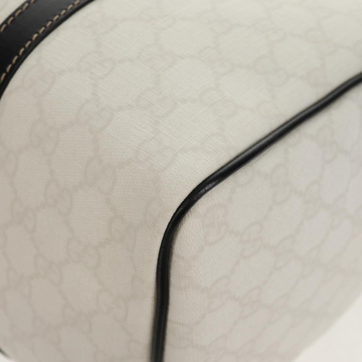 GUCCI GG Supreme Boston Bag PVC White Gold 193603 Auth am9846V