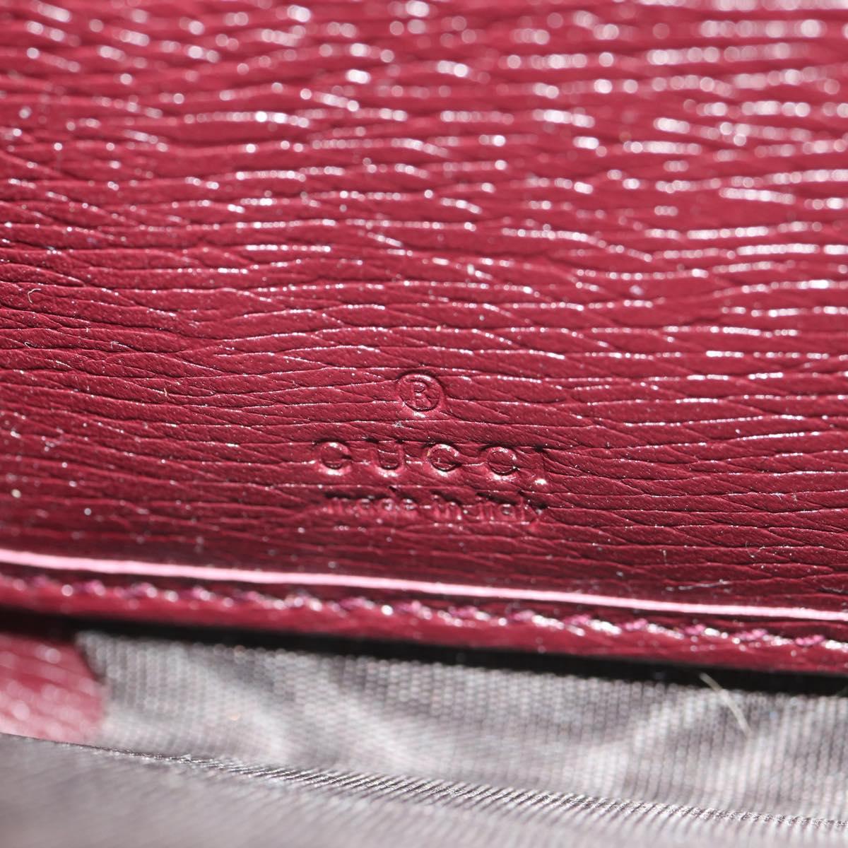 GUCCI Heart Long Wallet Leather Purple Auth am9847V