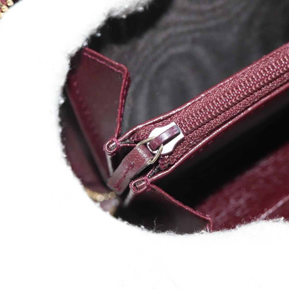 GUCCI Heart Long Wallet Leather Purple Auth am9847V