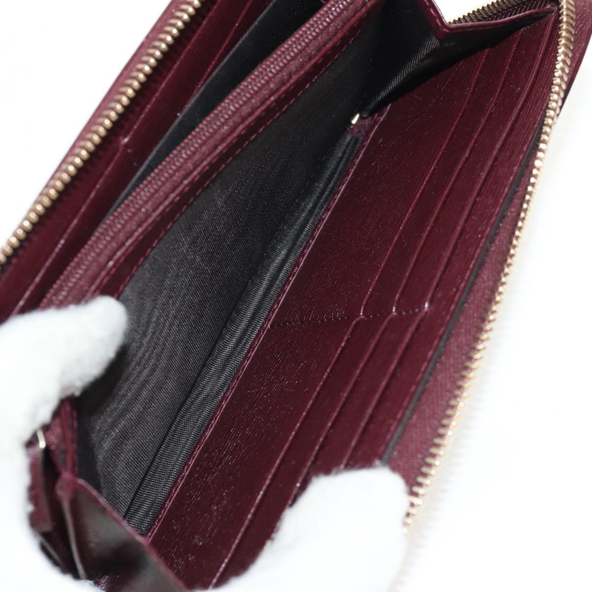 GUCCI Heart Long Wallet Leather Purple Auth am9847V