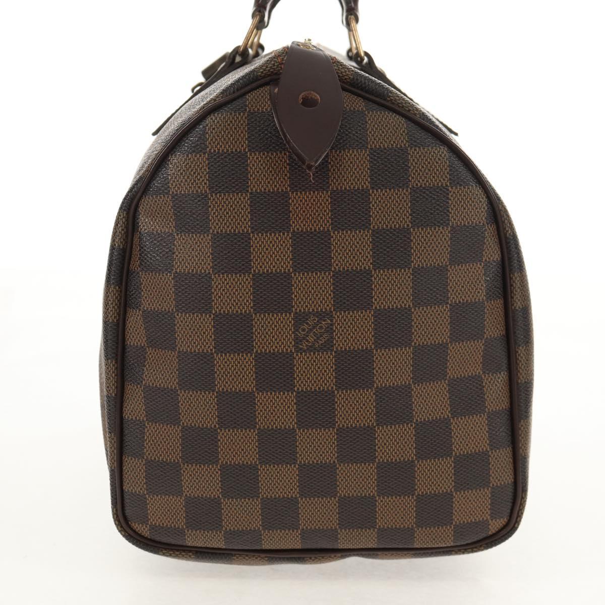 LOUIS VUITTON Damier Ebene Speedy 30 Hand Bag N41364 LV Auth am9848V