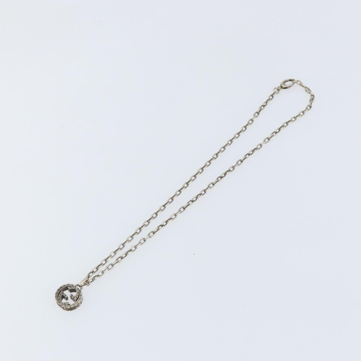 GUCCI Arabesque Necklace Ag925 Silver Auth am9853