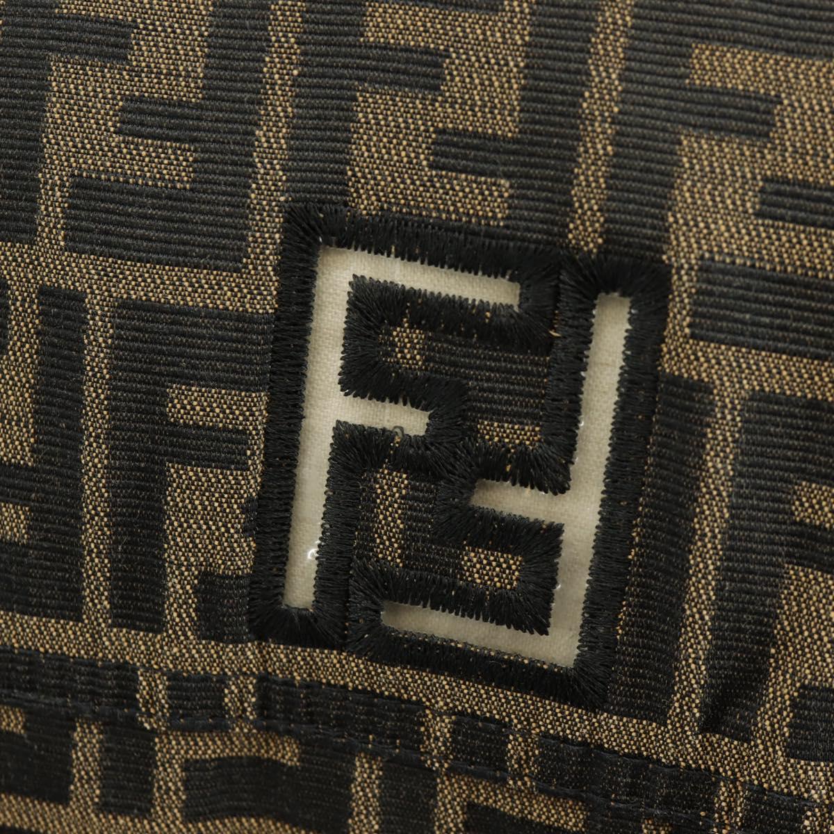 FENDI Zucca Canvas Best Jacket Black Brown Auth am9854V