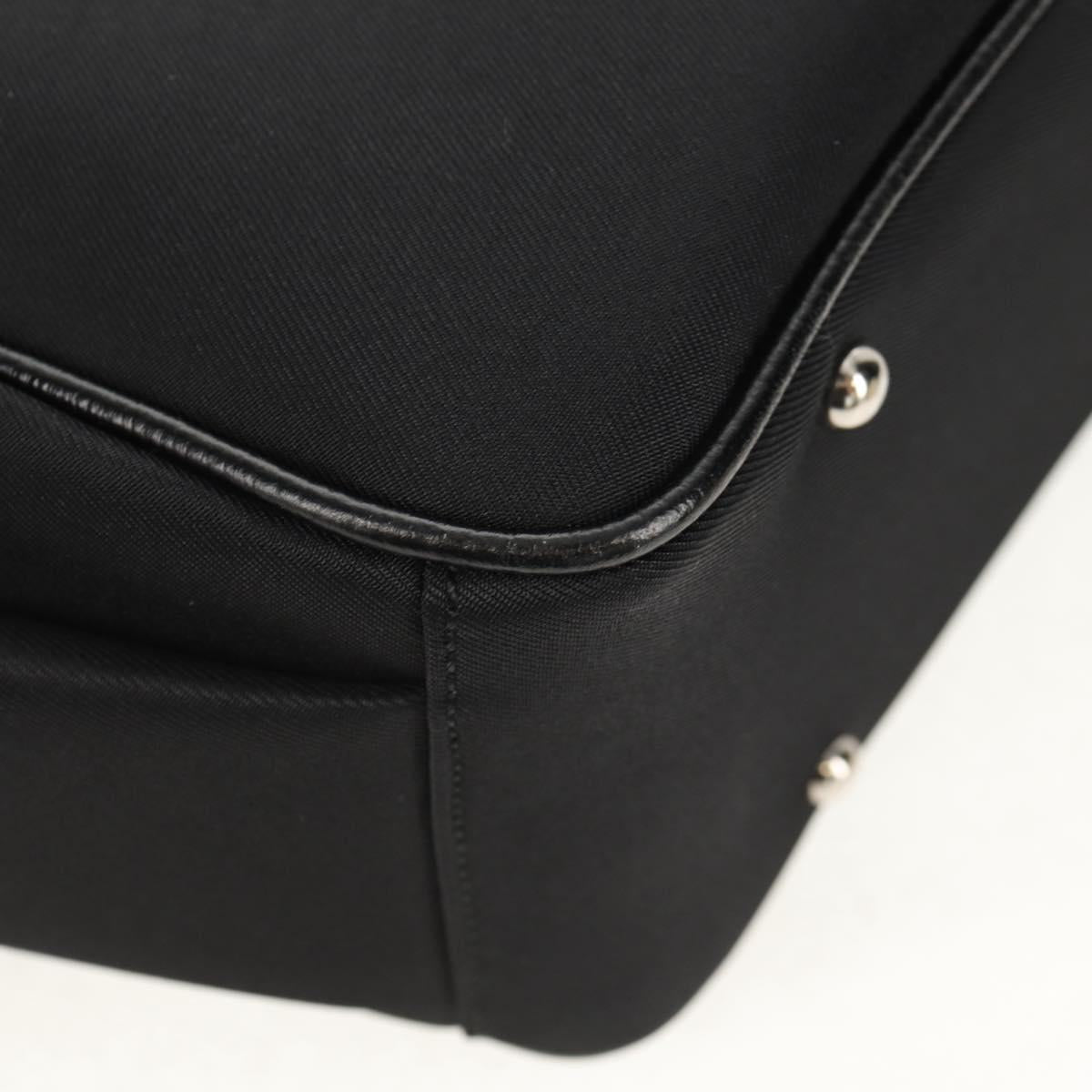 BURBERRY Nova Check Hand Bag Nylon Beige Silver Auth am9859V