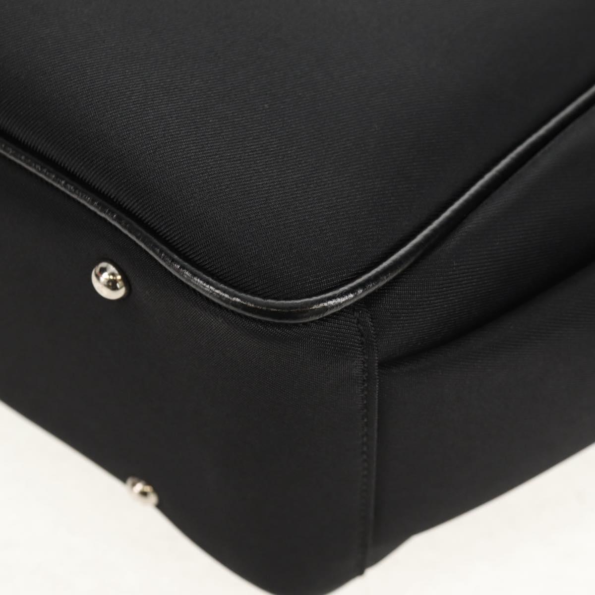 BURBERRY Nova Check Hand Bag Nylon Beige Silver Auth am9859V