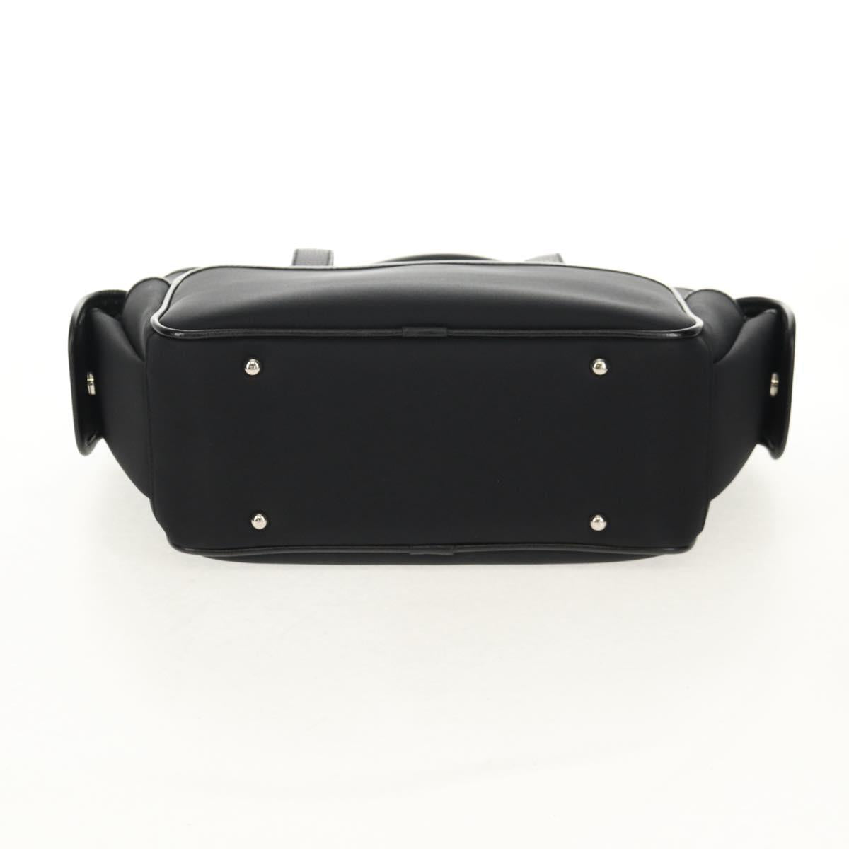 BURBERRY Nova Check Hand Bag Nylon Beige Silver Auth am9859V