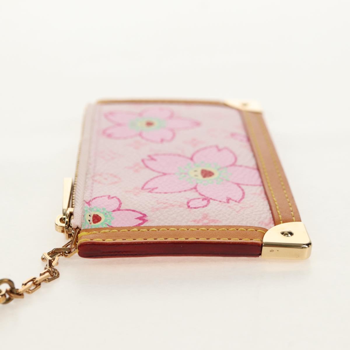 LOUIS VUITTON Monogram Cherry Blossom Pochette Cles Purse M92016 LV Auth am9864V
