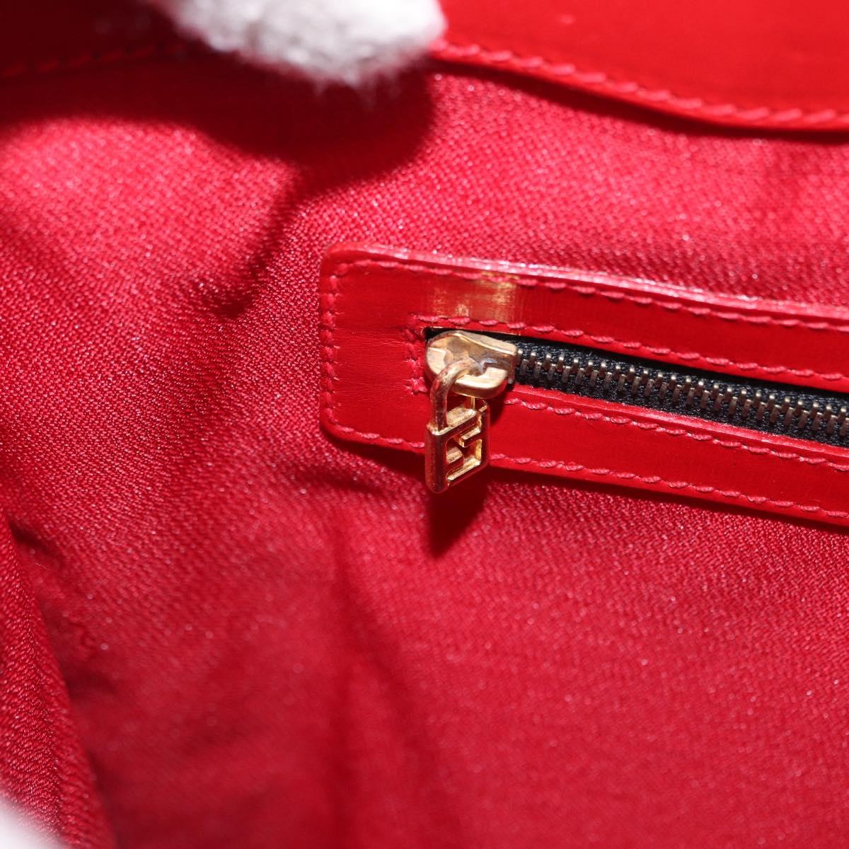 FENDI Tote Bag Canvas Brown Gold Auth am9867