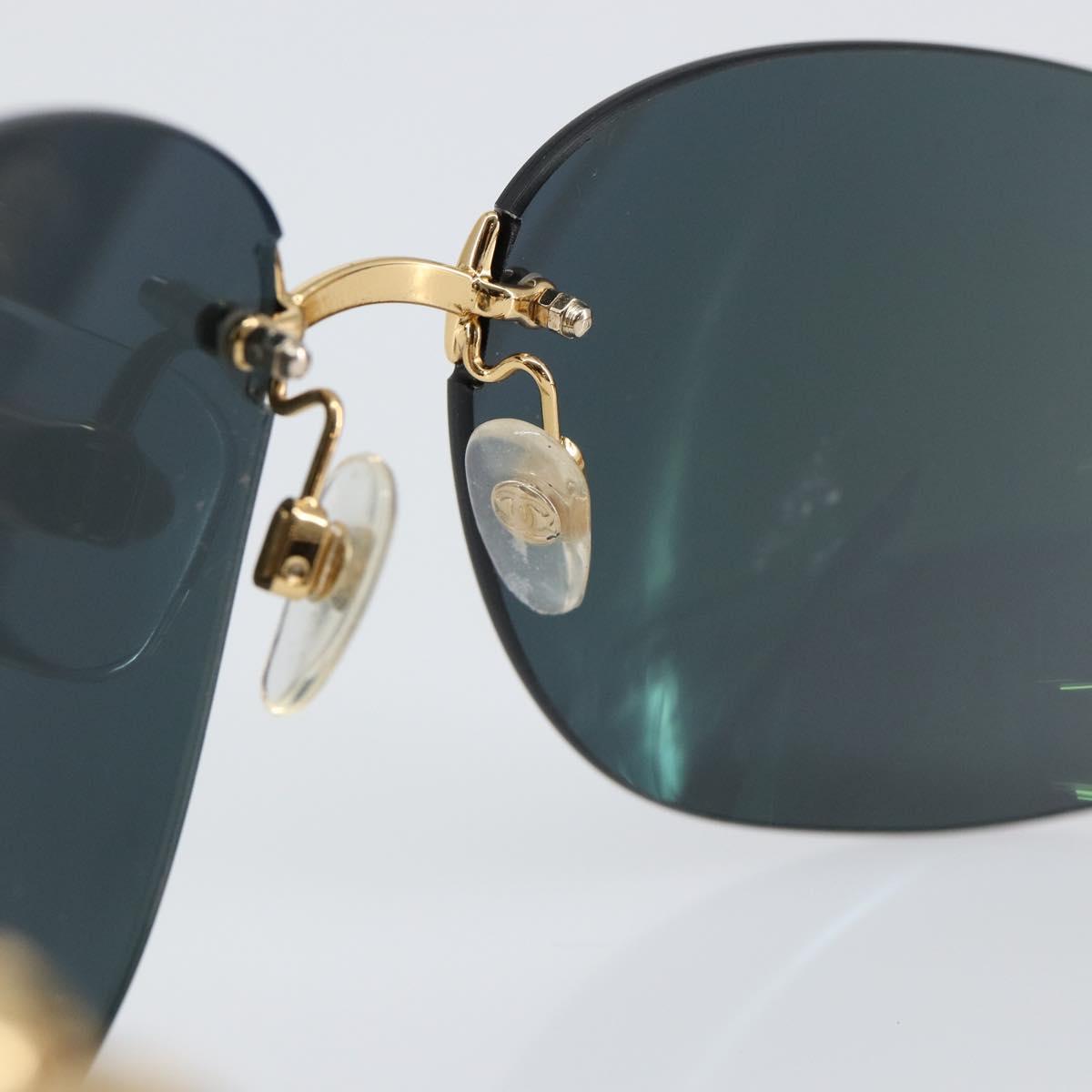 CHANEL Sunglasses plastic Black CC Auth am9868