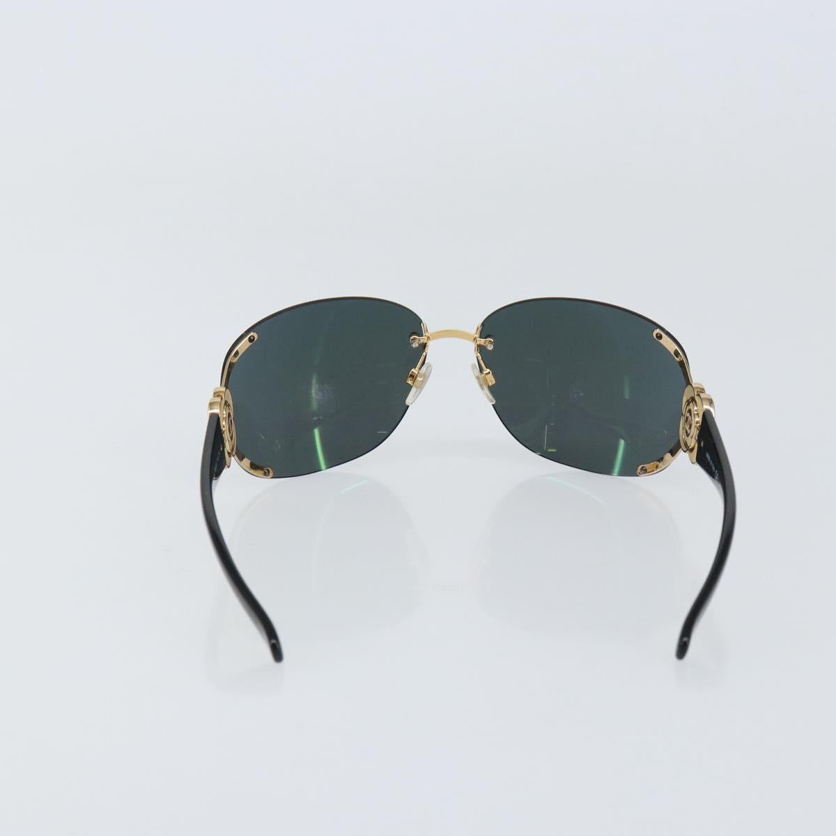 CHANEL Sunglasses plastic Black CC Auth am9868
