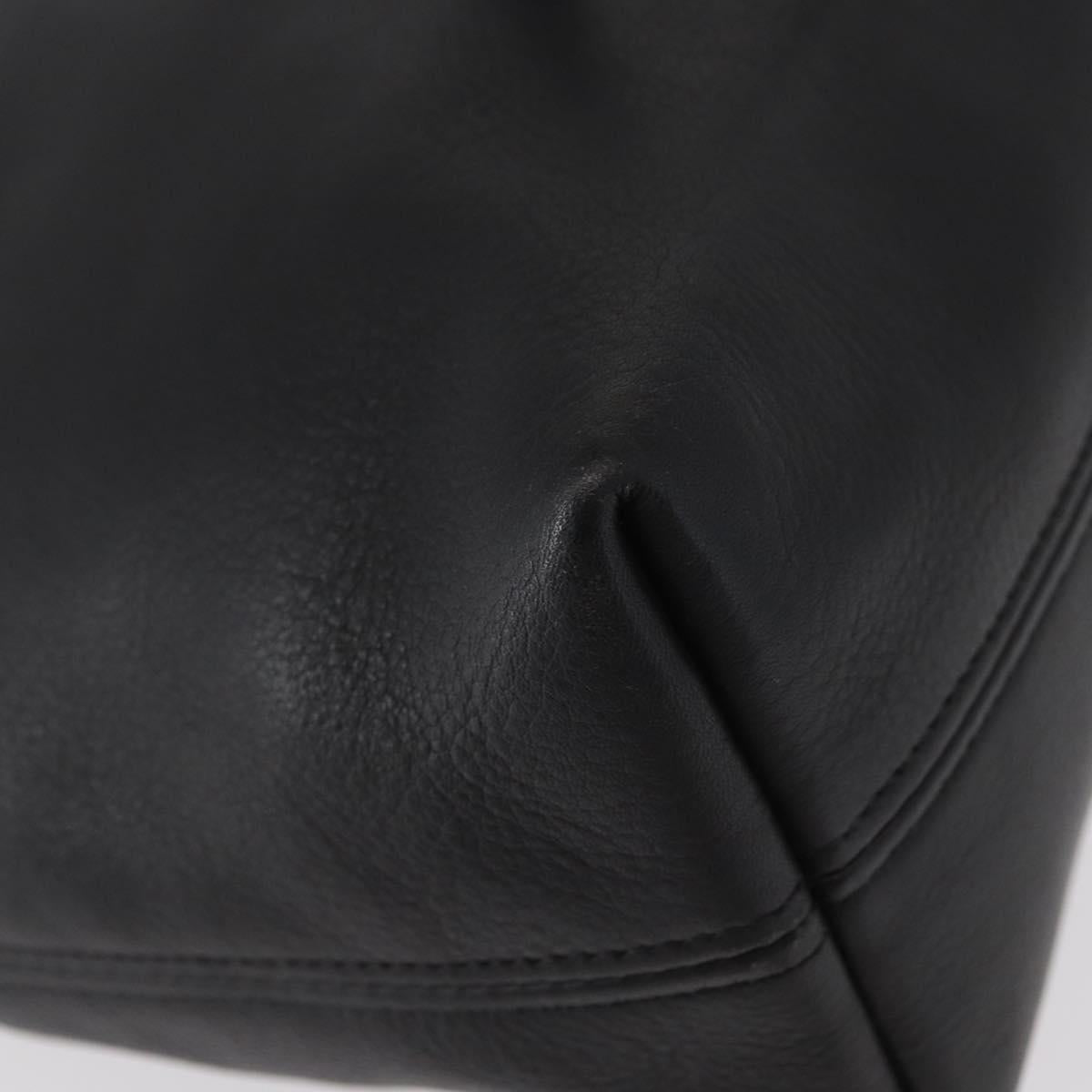 Coach Backpack Leather Black Gold Auth am9869