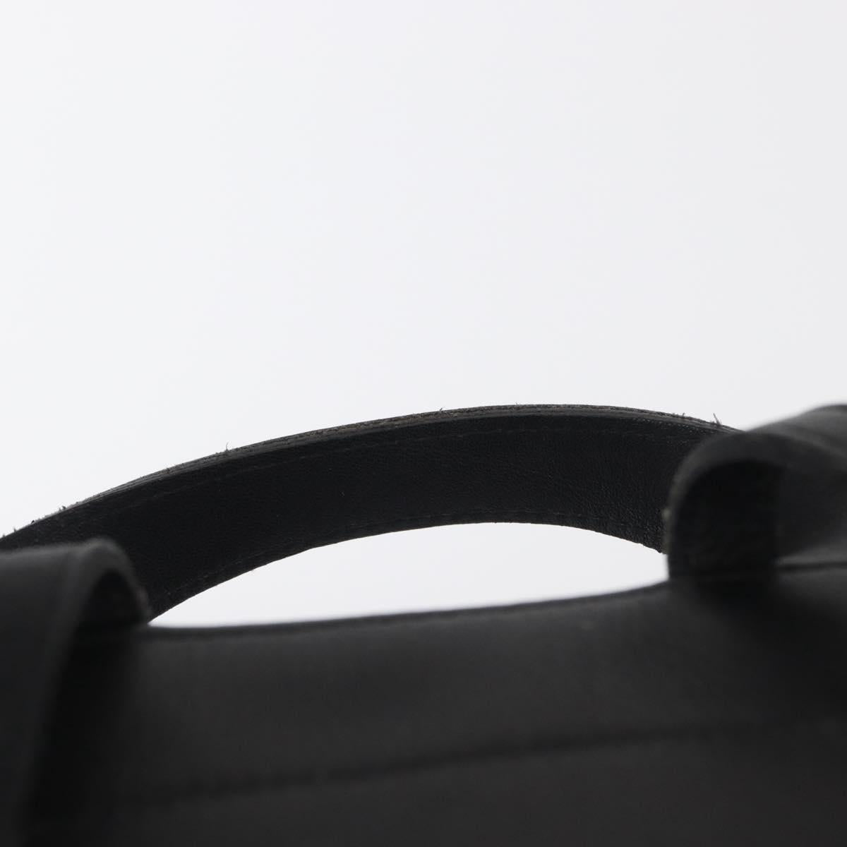 Coach Backpack Leather Black Gold Auth am9869