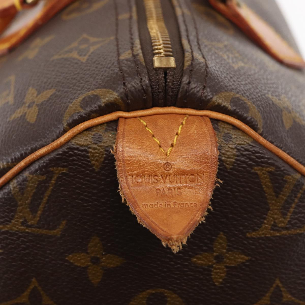 LOUIS VUITTON Monogram Speedy 30 Hand Bag M41526 LV Auth am9870