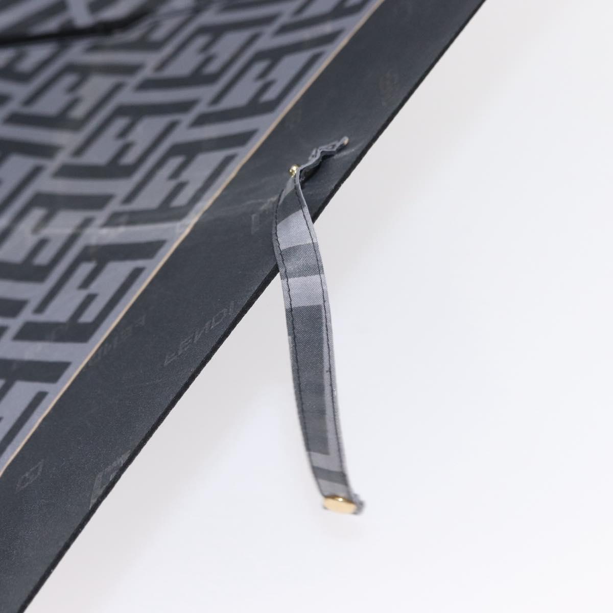 FENDI Zucca Canvas Folding Umbrella Navy Auth am9873