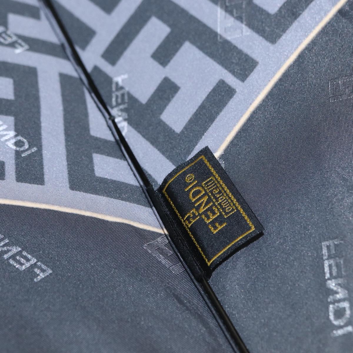 FENDI Zucca Canvas Folding Umbrella Navy Auth am9873