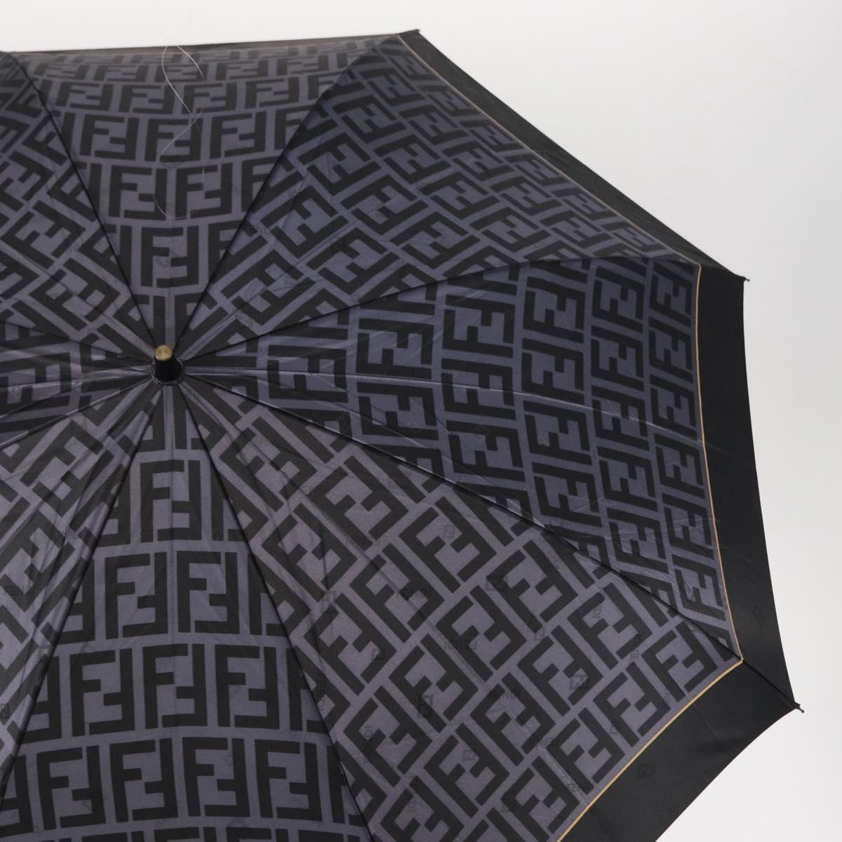 FENDI Zucca Canvas Folding Umbrella Navy Auth am9873