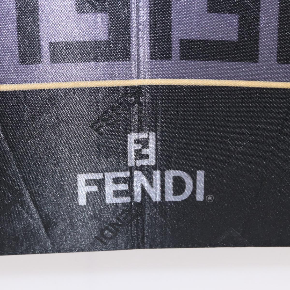 FENDI Zucca Canvas Folding Umbrella Navy Auth am9873