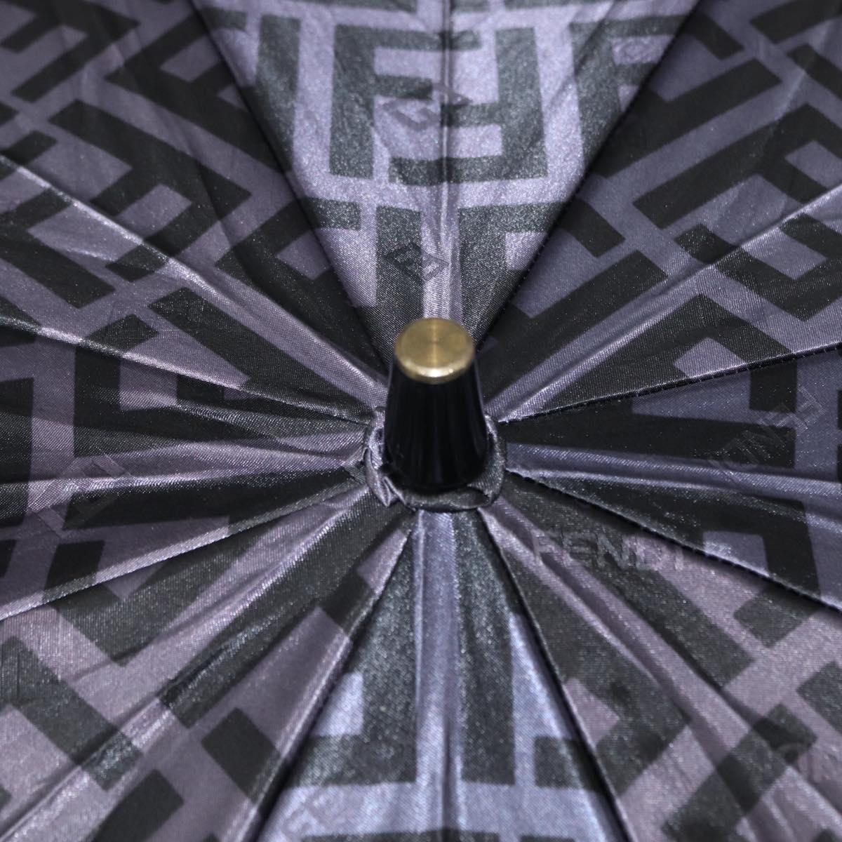 FENDI Zucca Canvas Folding Umbrella Navy Auth am9873