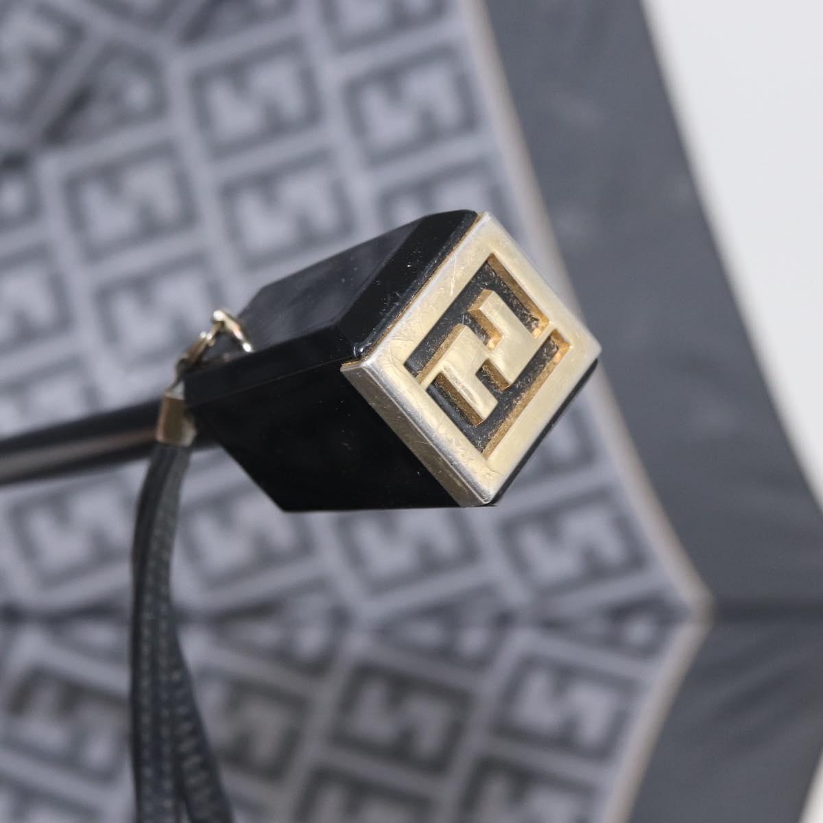 FENDI Zucca Canvas Folding Umbrella Navy Auth am9873