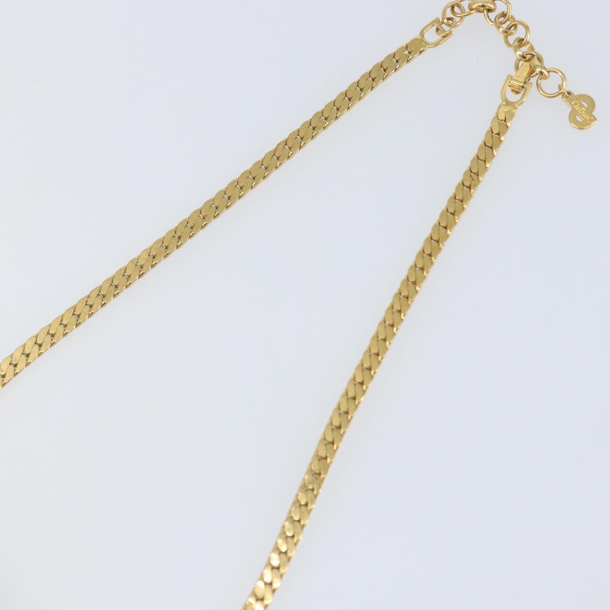 Christian Dior Necklace metal Gold Auth am9877