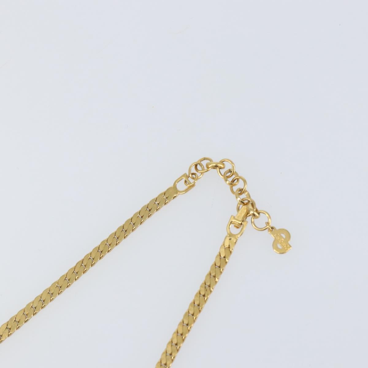 Christian Dior Necklace metal Gold Auth am9877