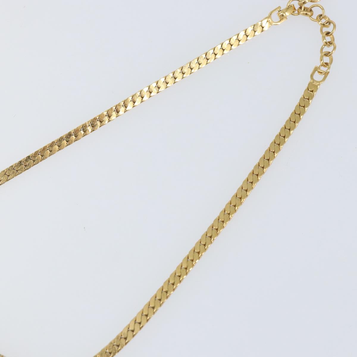 Christian Dior Necklace metal Gold Auth am9877