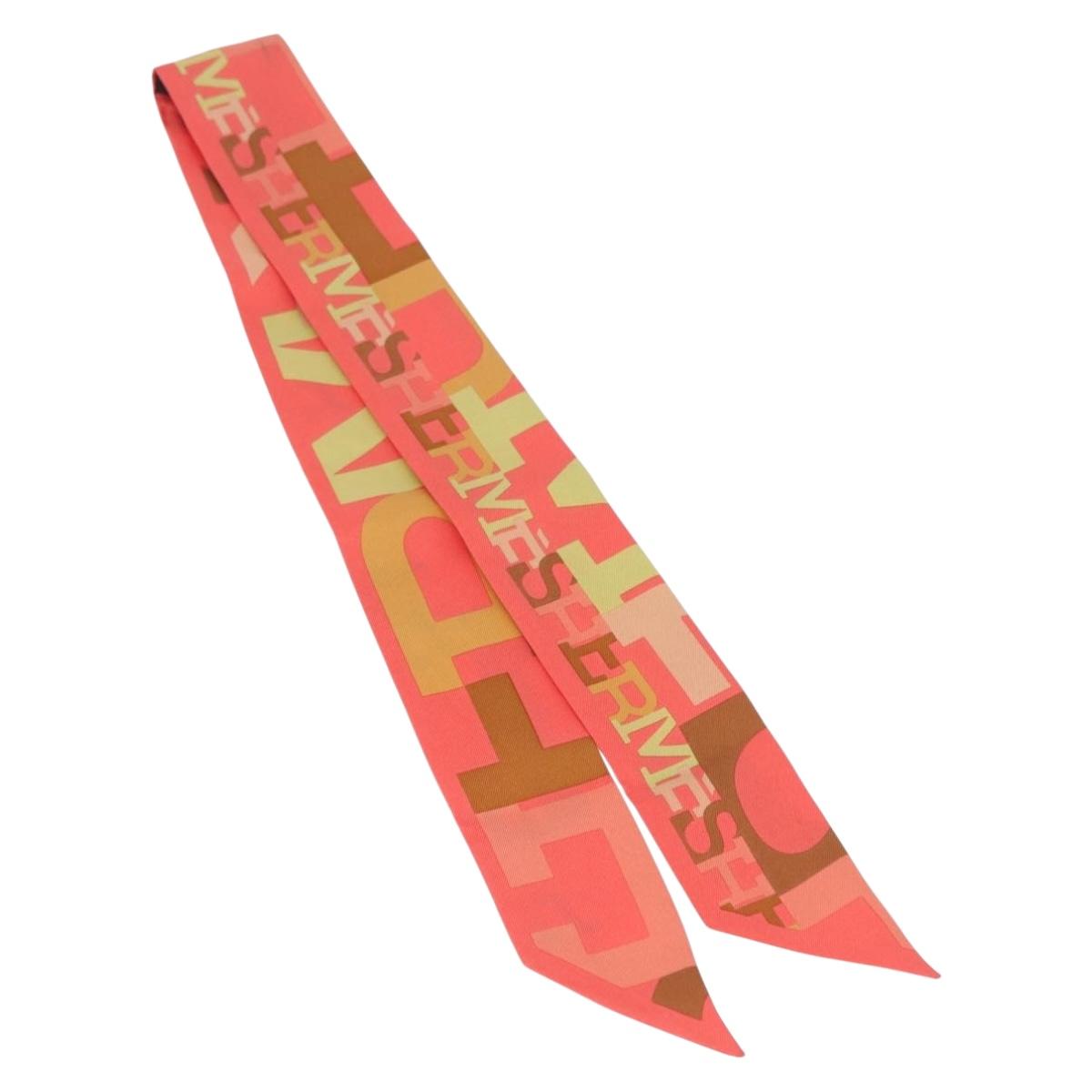 HERMES Twilly Scarf Silk Multicolor Auth am9886