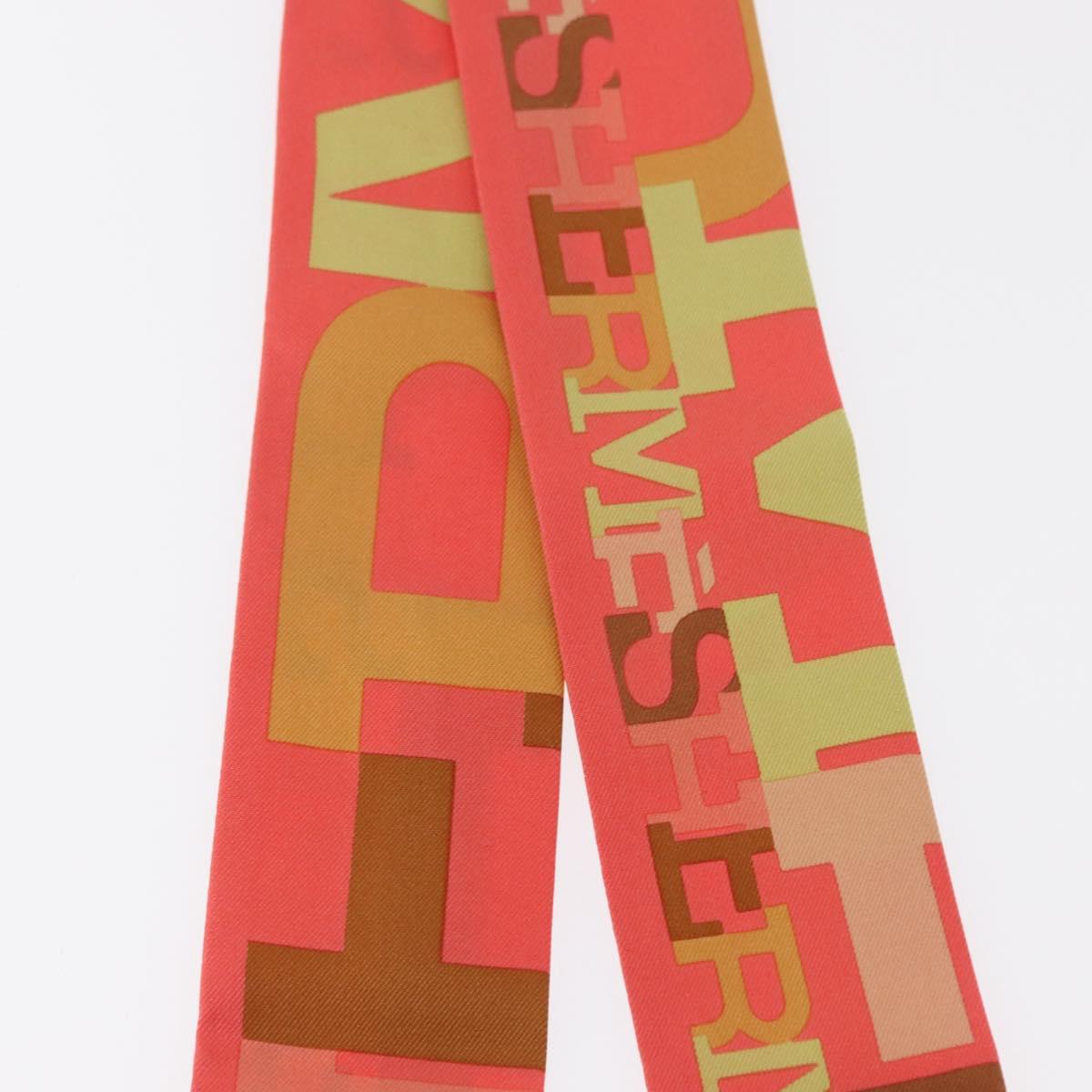 HERMES Twilly Scarf Silk Multicolor Auth am9886