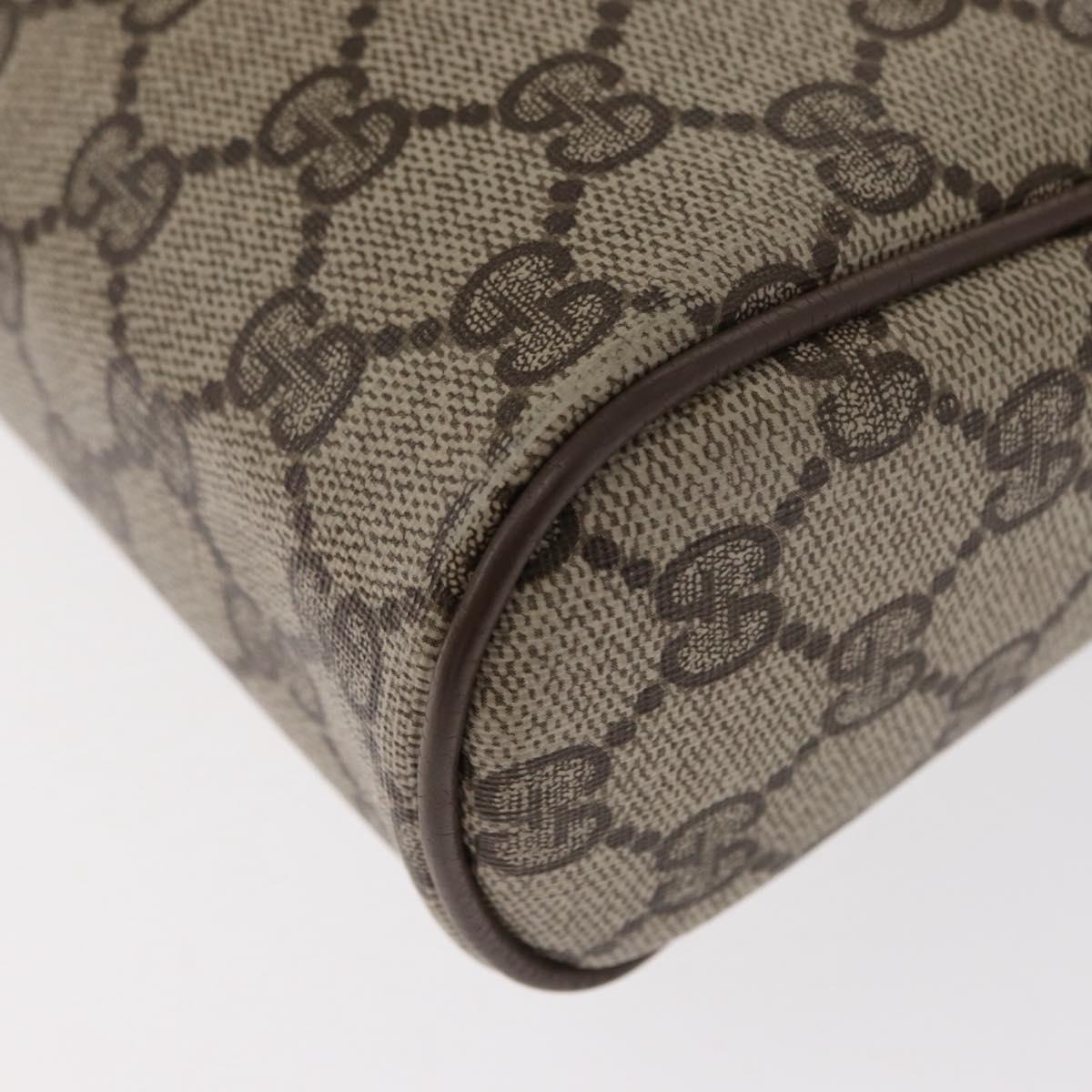 GUCCI GG Supreme Web Sherry Line Clutch Bag PVC Beige Gold 89 01 012 Auth am9888