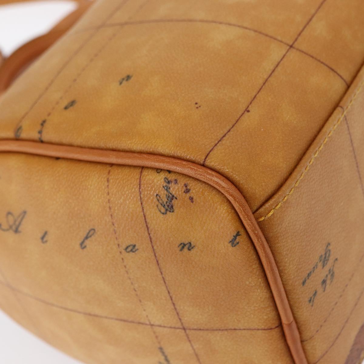 PRIMA CLASSE Mini Boston Bag 2way Beige Gold Auth am9889