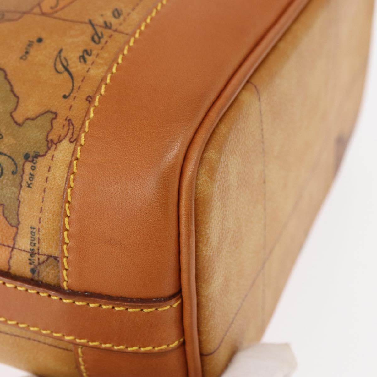 PRIMA CLASSE purse Shoulder Bag Leather PVC Beige Gold Auth am9890