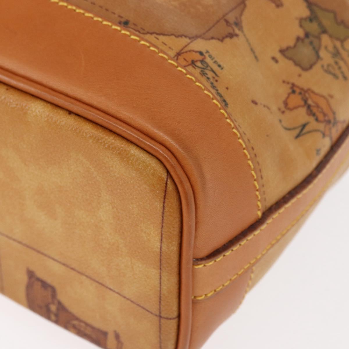 PRIMA CLASSE purse Shoulder Bag Leather PVC Beige Gold Auth am9890